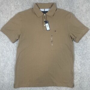NWT Tommy Hilfiger Men's Slim Fit Stretch Short Sleeve XL Polo - khaki